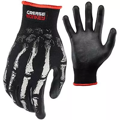 Grease Monkey Bone Series Foam Nitrile Mechanic Gloves With Grip • $7.32