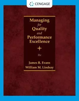 Managing For Quality And Performance Excellence 11th Edition By James Evans (Eng • $117.47