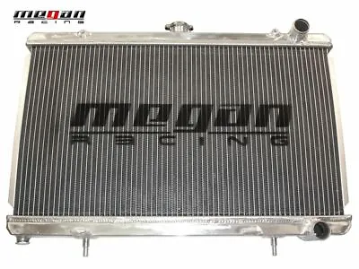 MEGAN 2 Row Aluminum Radiator For 240sx S13 KA24 KA24e KA24de Manual W/12  Fan • $239.99