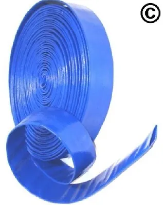£7.95 • Buy 1  Layflat PVC Water Delivery Hose - Discharge Pipe Pump Lay Flat Irrigation Blu