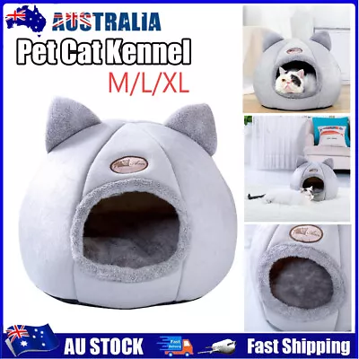 Pet Dog Cat House Kennel Soft  Bed Cave Puppy Doggy Warm Cushion Beds AU • $23.46