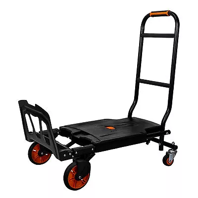 Folding Hand Truck Dolly Cart Wheels Luggage Cart Trolley Moving 330lbs • $108.13