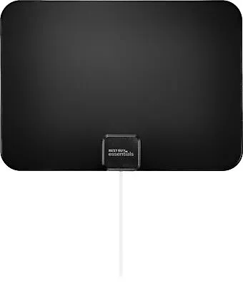 Best Buy Essentials- Thin Indoor HDTV Antenna - 35 Mile Range - Black/White • $19.99