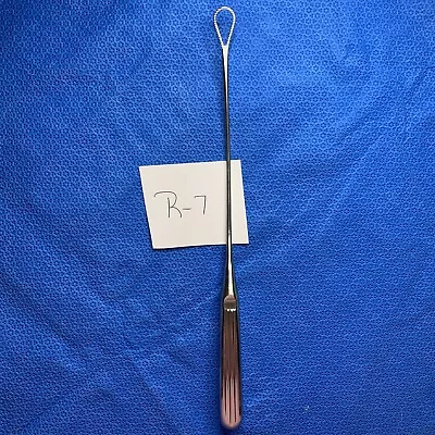 Miltex Greene 30-1255 Uterine Curette 12” L Serrated Blunt Shank Blade Size 9 • $70