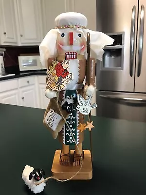 Vintage Noah And The Ark Nutcracker With Lambs Wooden 12  Tall Biblical Series • $39.95