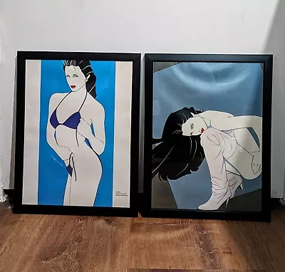 Patrick Nagel Art Bookplate Prints Of Women 1985 1980s Two Framed Pictures • $49.99