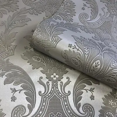 Belgravia Amara Damask Wallpaper Floral Textured Soft Sheen - Various Colours • £2.99