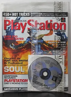 PLAYSTATION MAGAZINE US September 2000 Issue 36 Soul Reaver 2 Demo Disc Games • $40.15