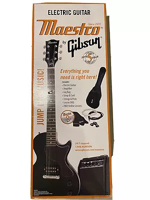 GIBSON Maestro Electric Guitar Set With Bonus Flip Tuner MELPCBKCH5 • $182.25