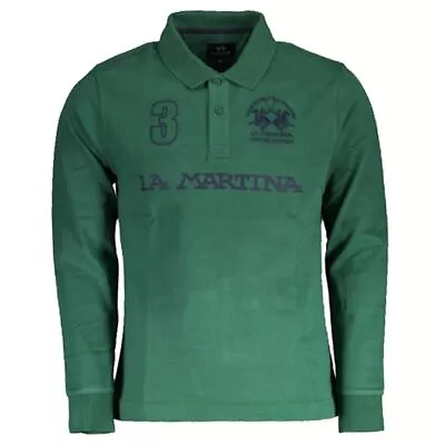 La Martina Green Cotton Polo Men's Shirt Authentic • $137