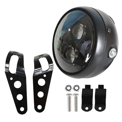 6.5  Motorcycle Universal LED Headlight Lamp High Low Beam For Cafe Racer • $26.26
