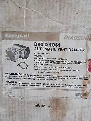 Honeywell Tradeline Automatic Vent Damper D80 D 1041 Fits 8  Vent Pipe (1F) • $110