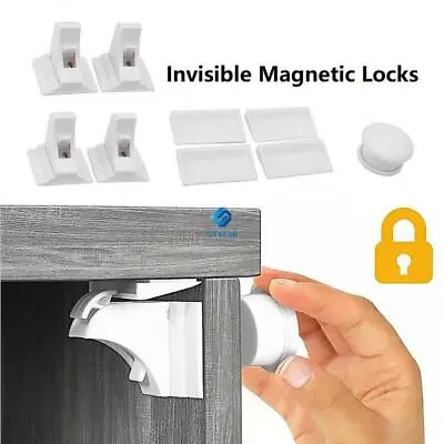£11.89 • Buy Invisible Magnetic Baby Child Kid Proof Cupboard Door Drawer Safety Lock Catch