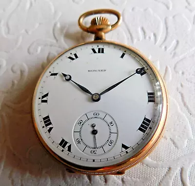 1913 Vintage Howard 17 Jewel 12s 7 Pocket Watch Nice Crescent Case Wants To Run • $169