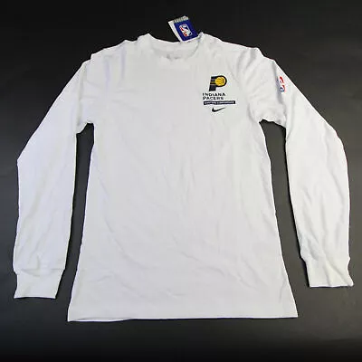 Indiana Pacers Nike NBA Authentics Nike Tee Long Sleeve Shirt Men's White New • $31.44