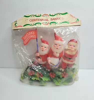 Vintage Plastic Centennial Santa's Brand New NOS Hong Kong • $200