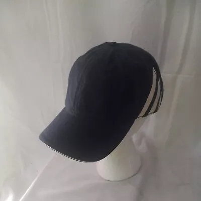 Vintage 90s Adidas 3 Stripe StrapBack Hat Snaps Have Spell Out Logo Hip Hop Rap • $17.12