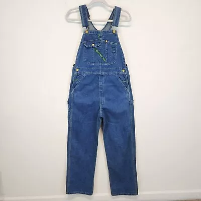 Vintage Key Imperial Bib Denim Overalls Mens 34x32 Blue Cotton Carpenter Farmer • $28.82