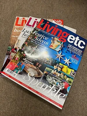 £8.99 • Buy Living Etc Magazine - Oct/Nov/Dec 2012 - 3 Issues FREE U.K SHIPPING