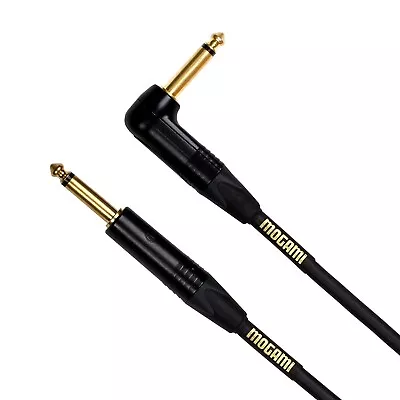 Mogami Gold Instrument Cable Angled - Straight Cable  1/4  TS Male Plugs 6 Ft. • $59