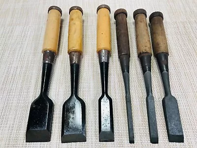 £109.03 • Buy Japanese Chisel Nomi Carpenter Tool Set Of 6 Hand Tool Wood Working A0103