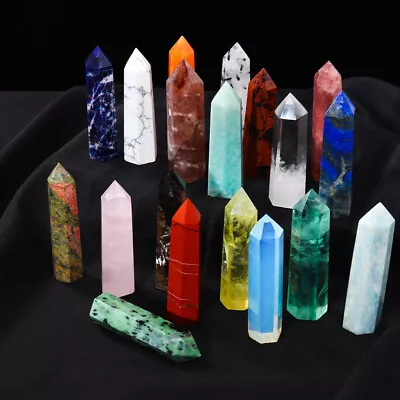 Natural Quartz Crystal Point Stone Obelisk Hexagonal Wand Mineral Rock Healing • $8.13