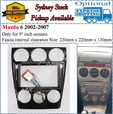 For 9 Nine Inch Screen Fascia Facia + Harness Fits Mazda 6 2002-2007 Dash Kit* • $150
