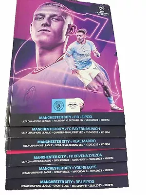 Manchester City UEFA Champions League Match Programme Bundle • £10