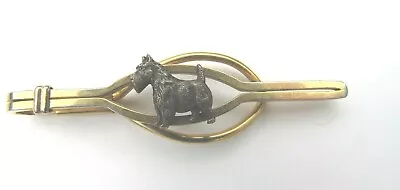 Vintage Scottie Dog Tie Bar Clip Terrier W Gift Box • $18