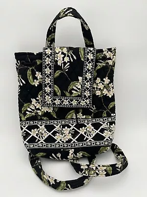 Vera Bradley Vintage Black/green/white Floral Backpack Purse • $28