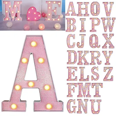 Led Light Up Letters Marquee LED Letter Lights 26 Alphabet Battery Powered Gift • £7.30