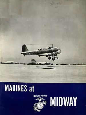 WW II USMC Marine Corps In The Battle Of Midway History Book • $24