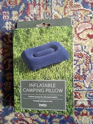 Tesco Inflatable Camping Pillow Brand New Sealed Freepost • £3.99