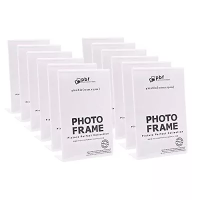 Pbf 4x6 Acrylic Sign Holder | 4 X 6 Vertical Stand Up Slanted Sign Holder | A... • $30.60