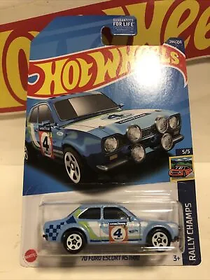 2022 Hot Wheels 1970 Ford Escort Rs1600 Rally Champs 5/5 Good Year • $2.49