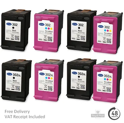£24.95 • Buy Remanufactured HP 302 & 302XL Ink Cartridges For HP Envy 4524 Printers