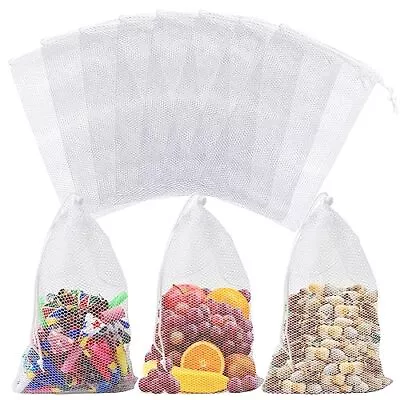 16 Pieces White Mesh Bags Drawstring Laundry Bags11.8 X 7.5 Inch • $14.60