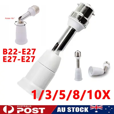 B22-E27 E27-E27 Extension Extender LED Light Bulb Lamp Adapter Socket Converter • $13.49