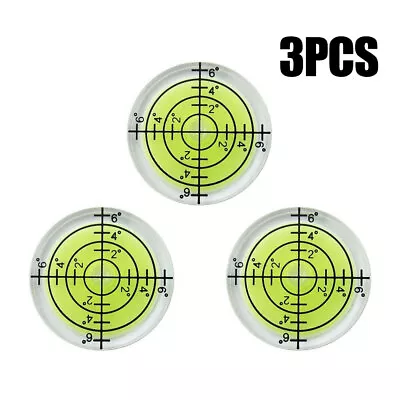 3pcs 32mm Bubble Level High Precision Level Round Bubble Circular Measuring-Mini • $2.94