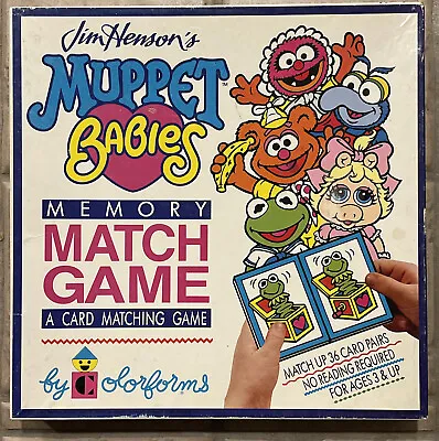 Jim Henson’s Muppet Babies Memory Match Game 1989 By Colorforms Complete! • $80