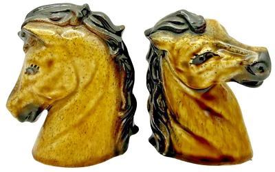 $35 • Buy Vintage Ceramic Arts Studio Horse Head Figurine Salt & Pepper Shakers Madison WI