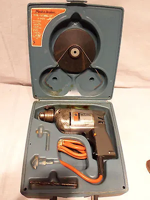 Vintage 1969 Black & Decker 3/8  Standard Duty Drill Mod 7116 - 120 Volts W Case • $39.99