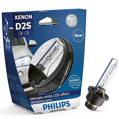 Philips White Vision D2S Headlight 120% More Light Xenon Bulb 85122WHV2S1 Single • $72.25