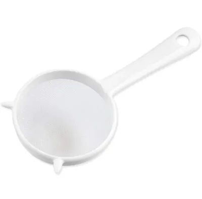 White Plastic Strainer Fine Tea Coffee Juice Food Sieve Mesh Scoop Filter 7cm • £2.90
