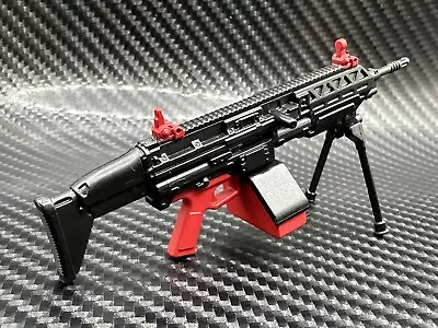 Valaverse Action Force WEAPON GUN M249 SAW RED CUSTOM FODDER GI JOE MARVEL • $8.99