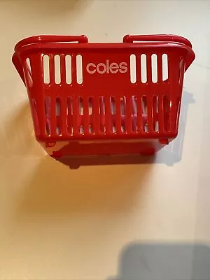 COLES 2019 Little Shop Mini Collectible Shopping Basket Red • $15