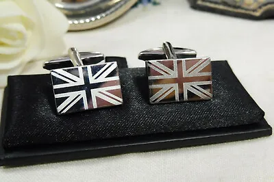 Vintage British Union Jack Flag Cuff Links Boxed • $39