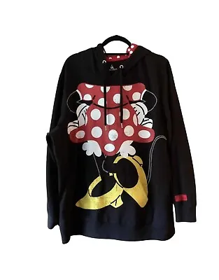 Disney Parks Minnie Mouse With Ears Hoodie Sweatshirt Women's Size Small - NEW • $35