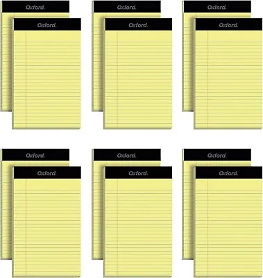 5 X 8 Legal Pads 12 Pack Narrow Ruled Yellow Paper 50 Sheets Per Writing Pad • $18