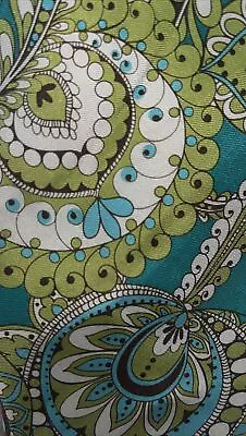 Vera Bradley For Baekgaard 100% Silk Necktie Peacock Lime Aqua Tie Men's Boho • $24.99